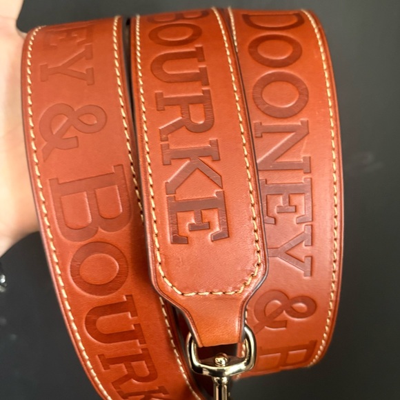 Dooney and Bourke Leather Guitar Strap Wide Embossed Logo - Picture 7 of 15